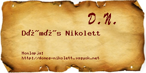 Dömös Nikolett névjegykártya
